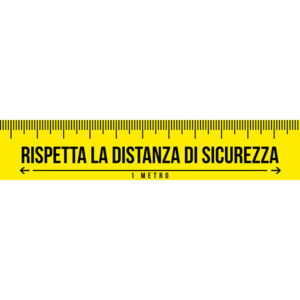 Striscia Adesiva - Metro Sarta - Rispetta la distanza di sicurezza