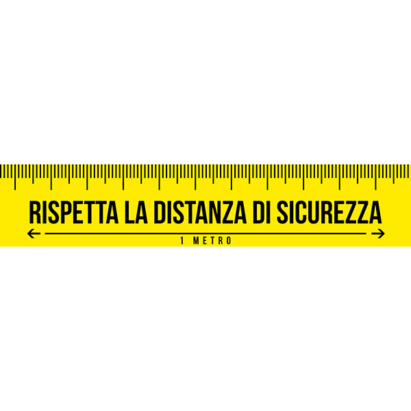 Striscia Adesiva - Metro Sarta - Rispetta la distanza di sicurezza Striscia Adesiva - Metro Sarta - Rispetta la distanza di sicurezza