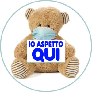 Adesivo Baby - Io Aspetto qui - Orsetto