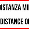 Striscia Adesiva Bilinque – Mantenere la distanza minima di 1 metro – Keep the distance of 1 meter