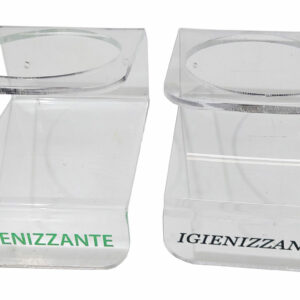 Supporto da muro per dispenser igienizzante mani